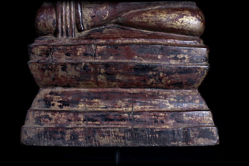Extremely Rare 18C Wood Burmese Shan Buddha #A047